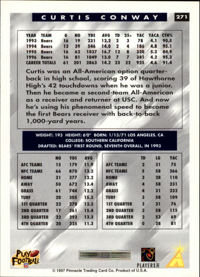 1997 Score Football "Main Set" Cards #201 to #330 Rookies and Veterans - Picture 135 of 249