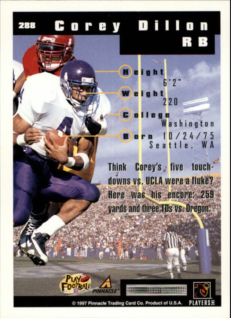 1997 Score Football "Main Set" Cards #201 to #330 Rookies and Veterans - Picture 169 of 249