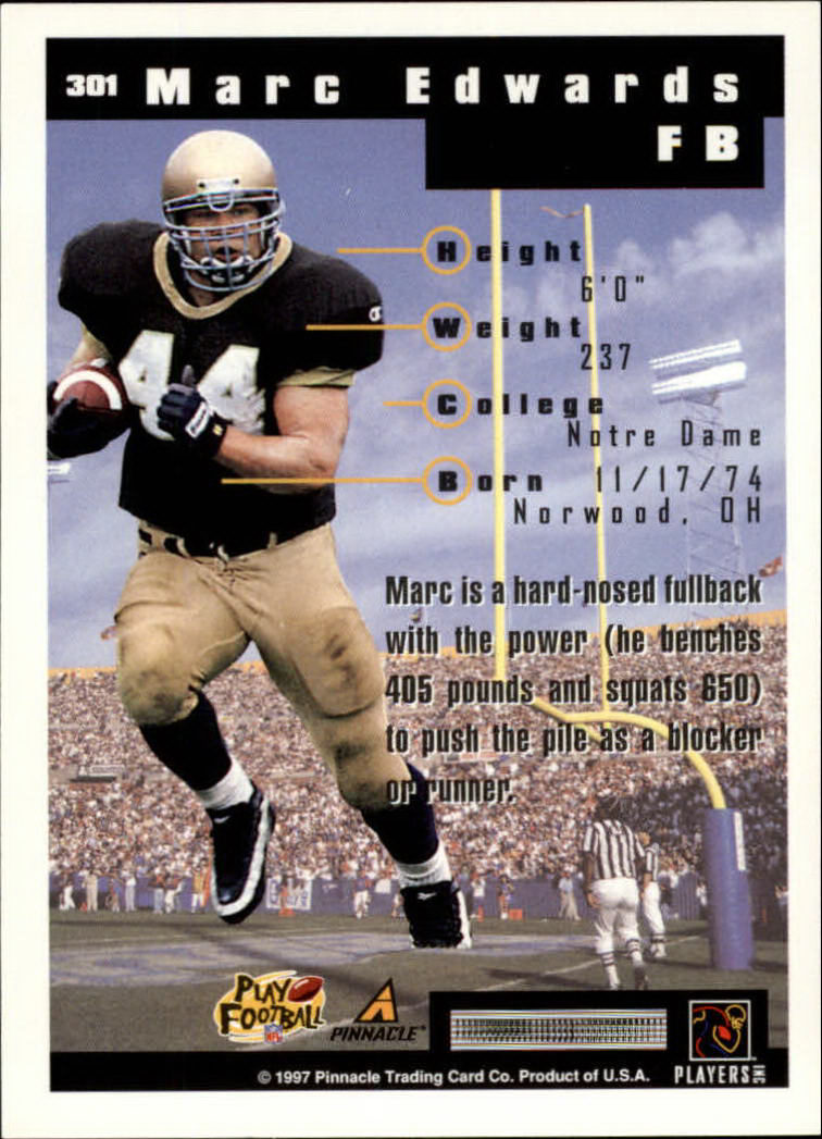 1997 Score Football "Main Set" Cards #201 to #330 Rookies and Veterans - Picture 195 of 249