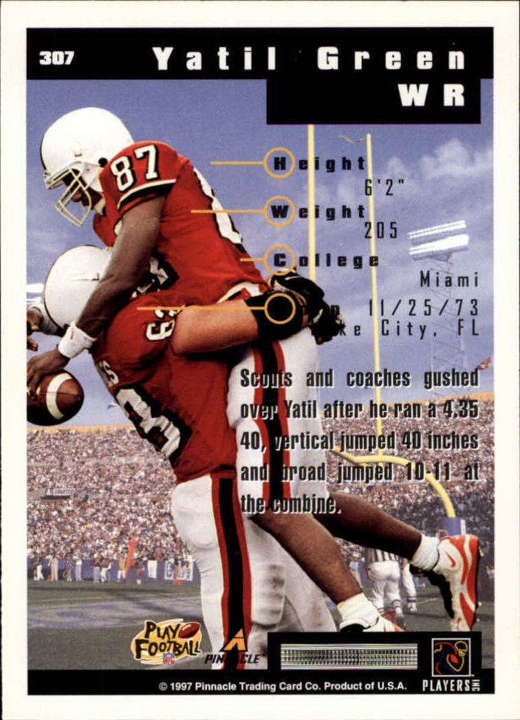 1997 Score Football "Main Set" Cards #201 to #330 Rookies and Veterans - Picture 207 of 249