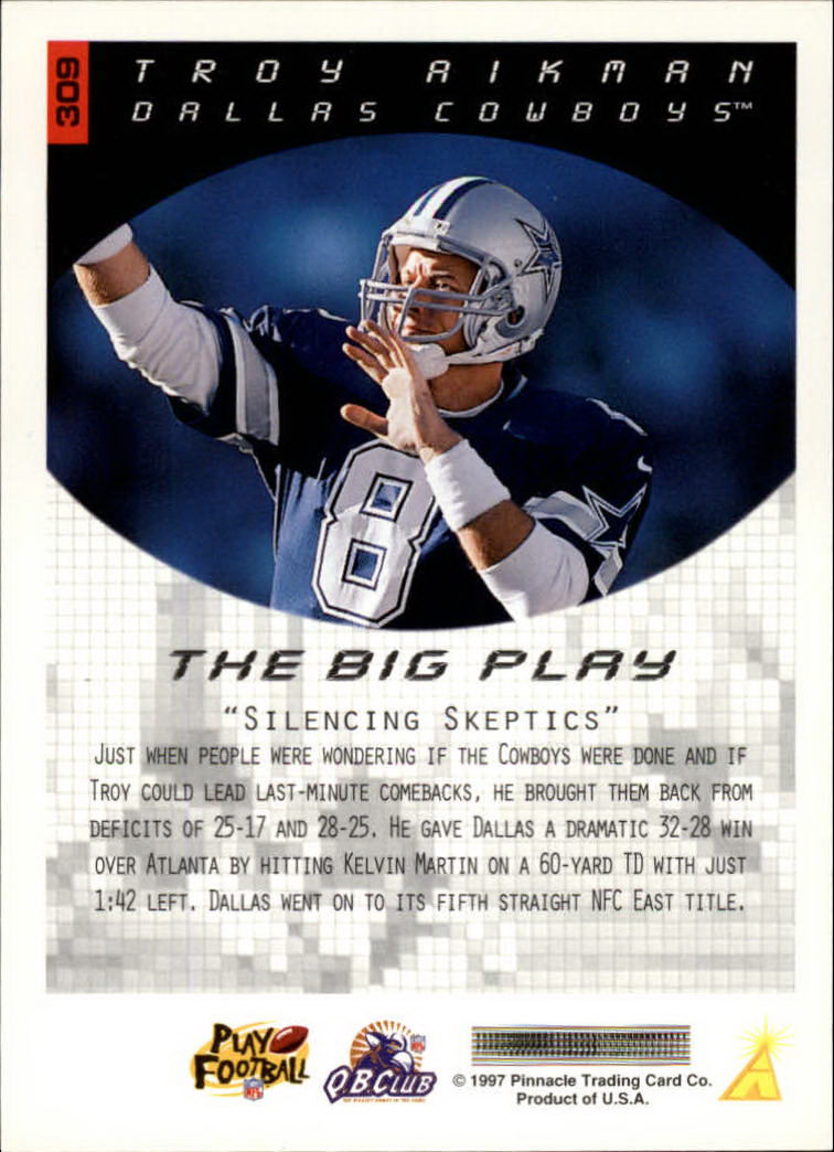 1997 Score Football "Main Set" Cards #201 to #330 Rookies and Veterans - Picture 211 of 249
