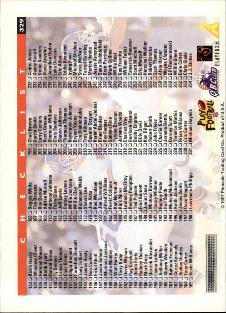 1997 Score Football "Main Set" Cards #201 to #330 Rookies and Veterans - Picture 247 of 249