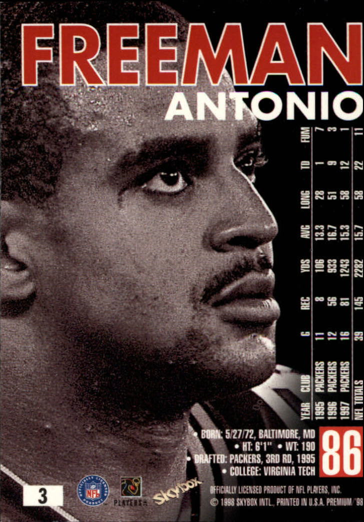 1998 SkyBox Premium Football Card Pick - Picture 7 of 426