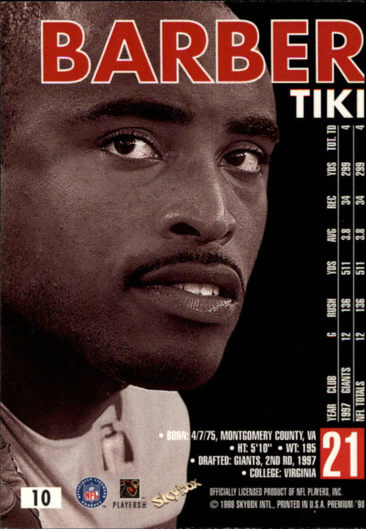 1998 SkyBox Premium Football Card Pick - Picture 21 of 426