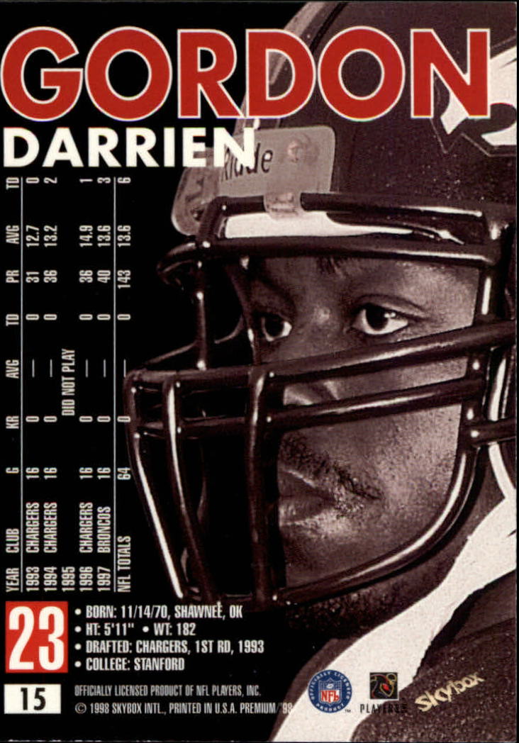 1998 SkyBox Premium Football Card Pick - Picture 31 of 426