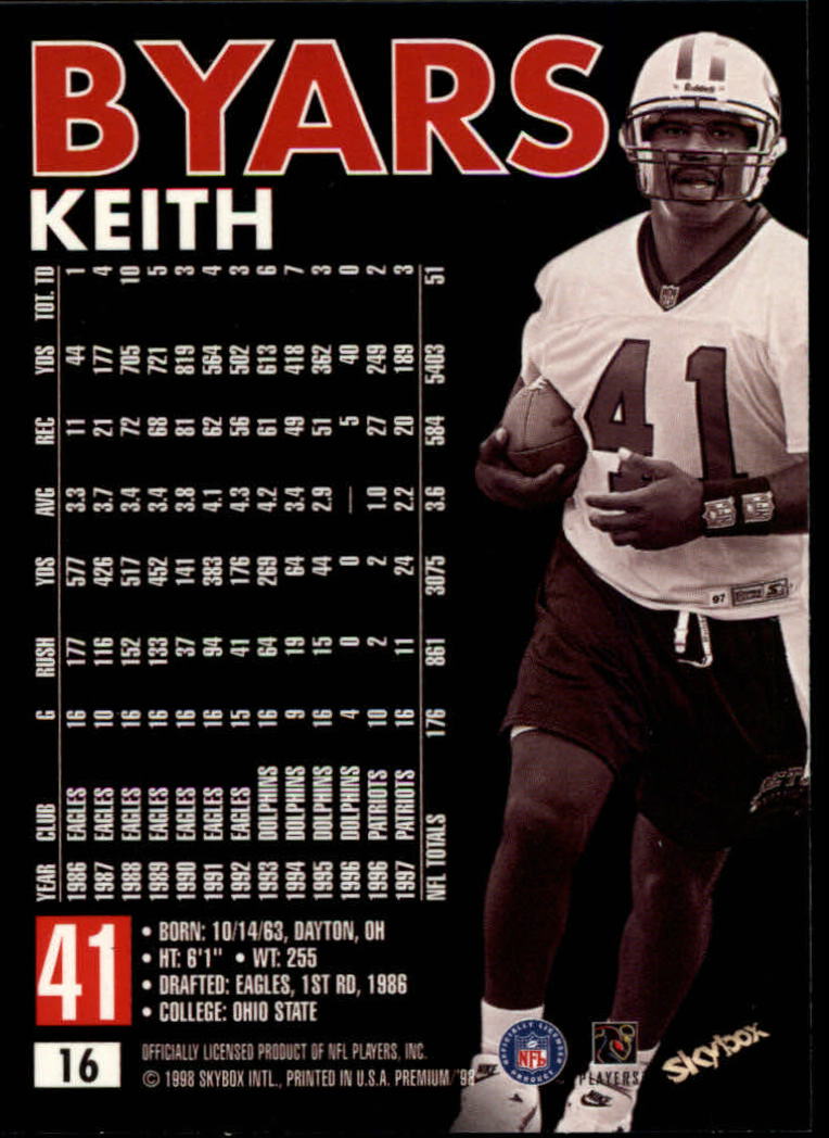 1998 SkyBox Premium Football Card Pick - Picture 33 of 426