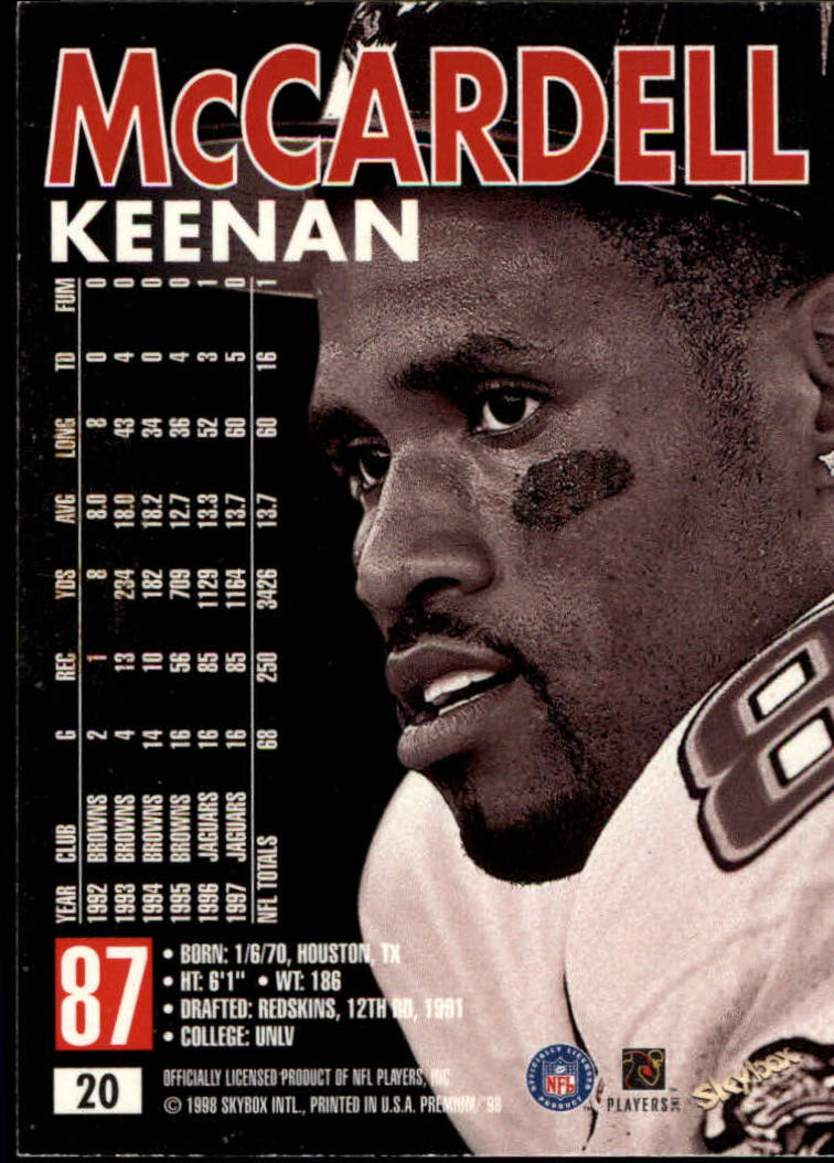 1998 SkyBox Premium Football Card Pick - Picture 41 of 426