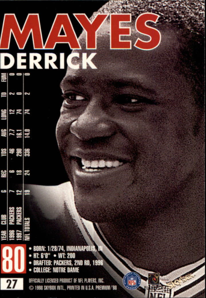 1998 SkyBox Premium Football Card Pick - Picture 55 of 426