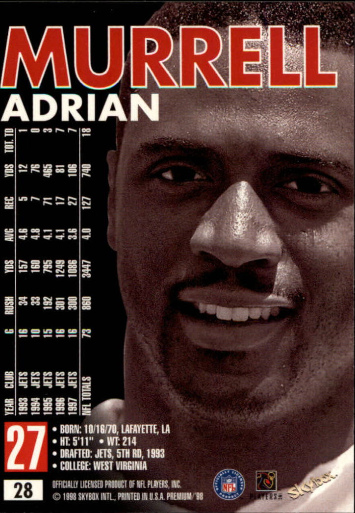 1998 SkyBox Premium Football Card Pick - Picture 57 of 426