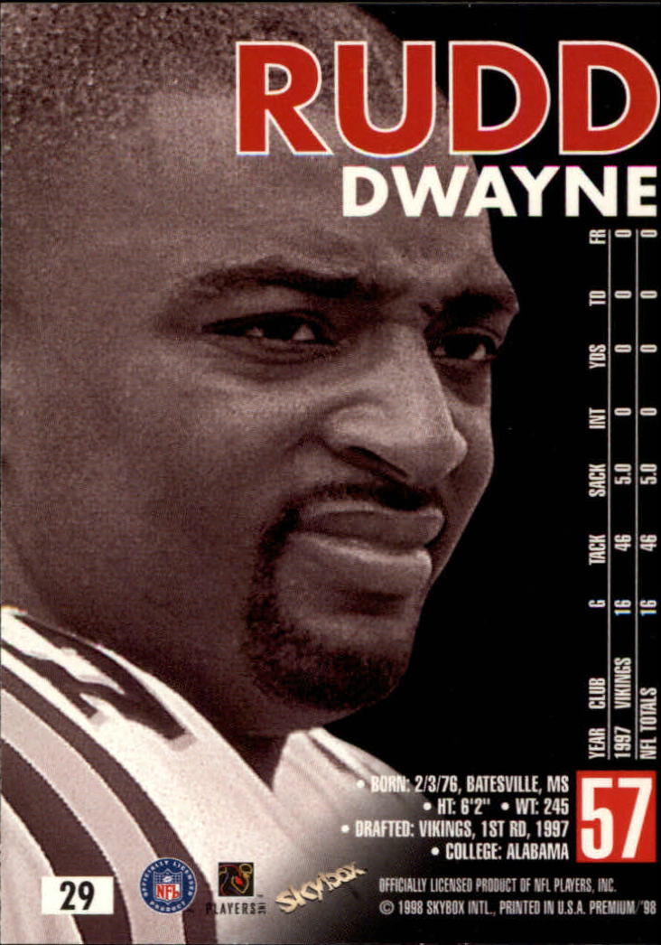 1998 SkyBox Premium Football Card Pick - Picture 59 of 426