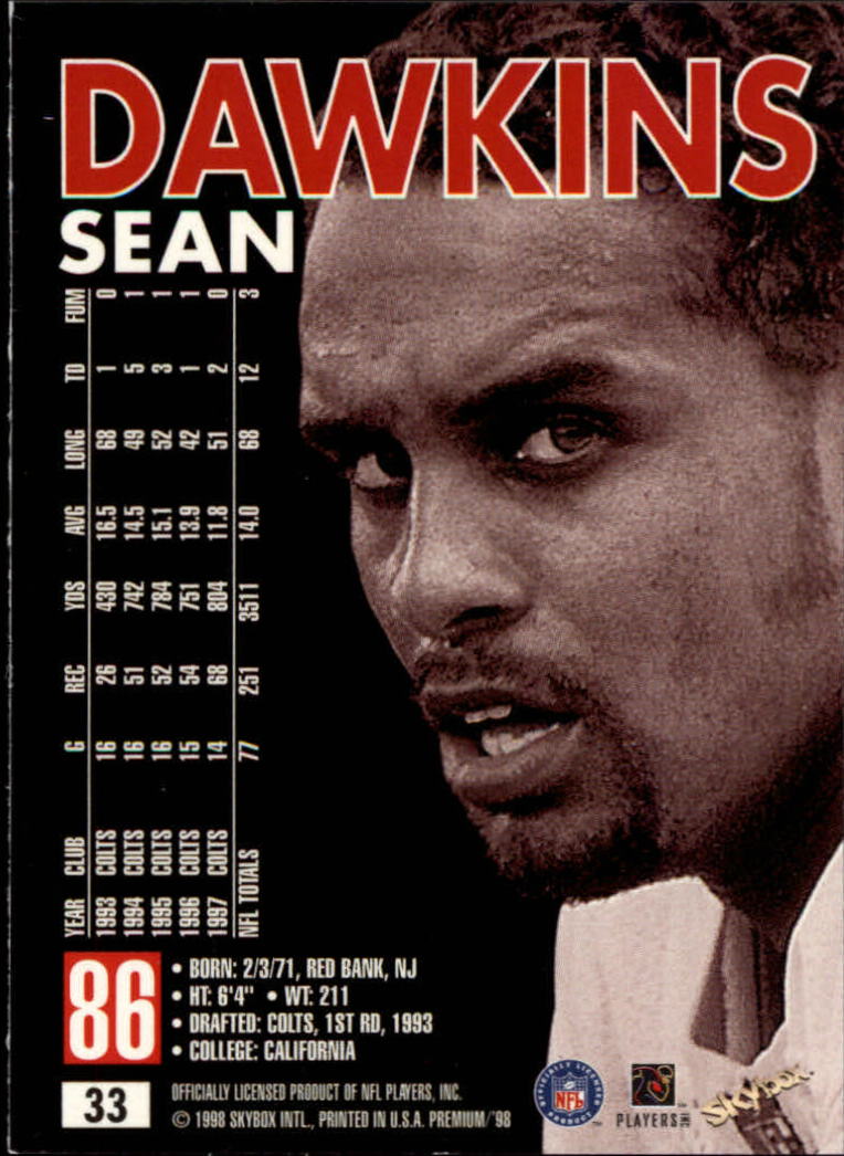 1998 SkyBox Premium Football Card Pick - Picture 67 of 426