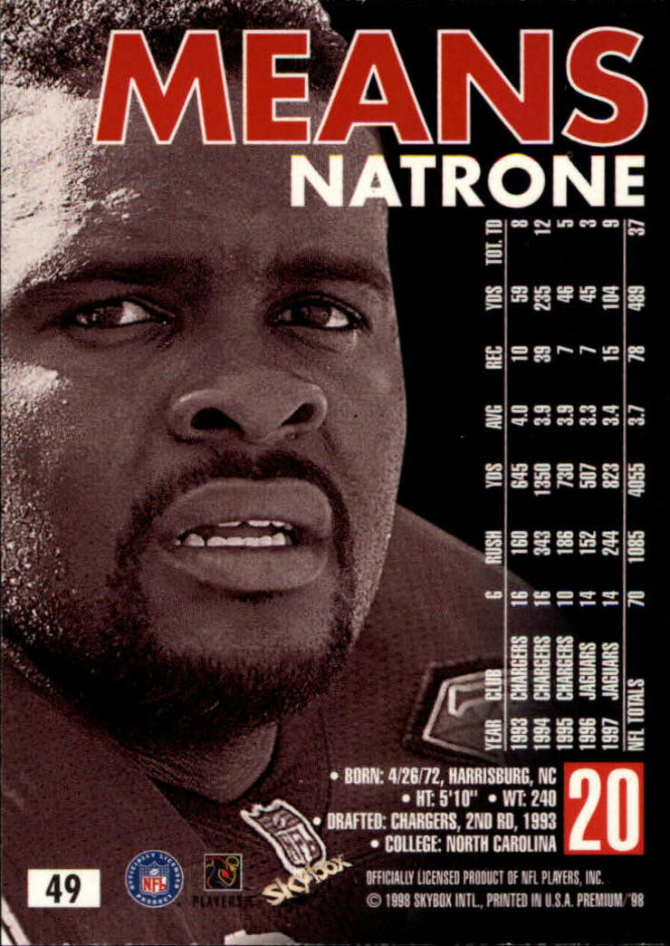 1998 SkyBox Premium Football Card Pick - Picture 99 of 426