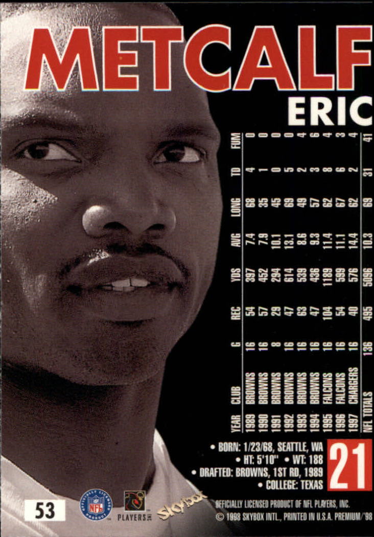 1998 SkyBox Premium Football Card Pick - Picture 107 of 426