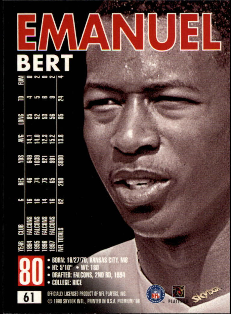 1998 SkyBox Premium Football Card Pick - Picture 121 of 426