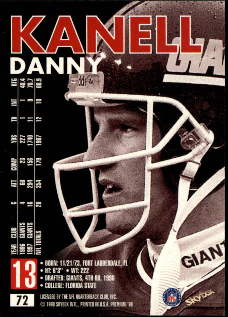 1998 SkyBox Premium Football Card Pick - Picture 143 of 426