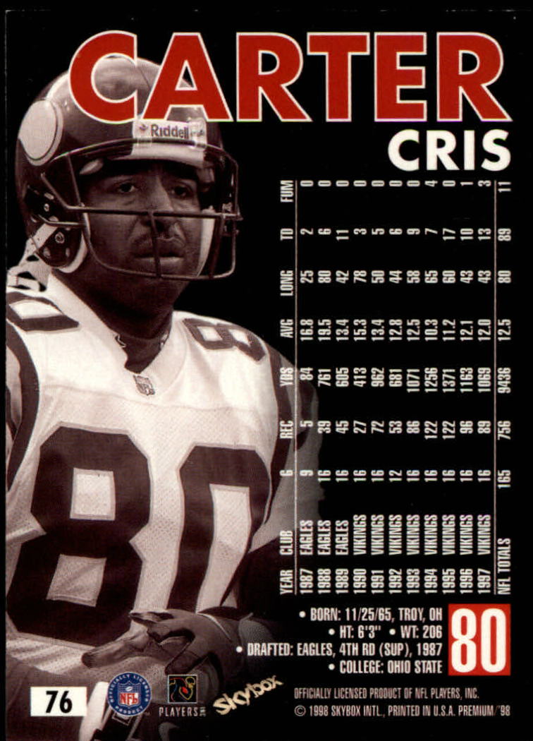 1998 SkyBox Premium Football Card Pick - Picture 151 of 426