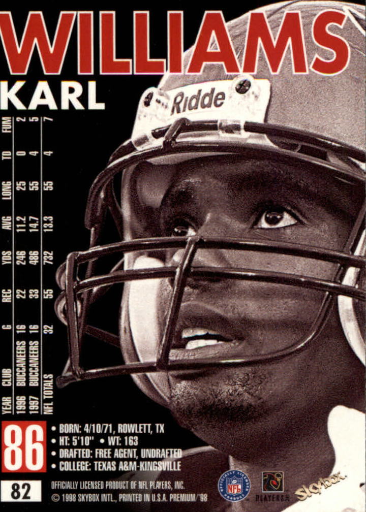 1998 SkyBox Premium Football Card Pick - Picture 163 of 426