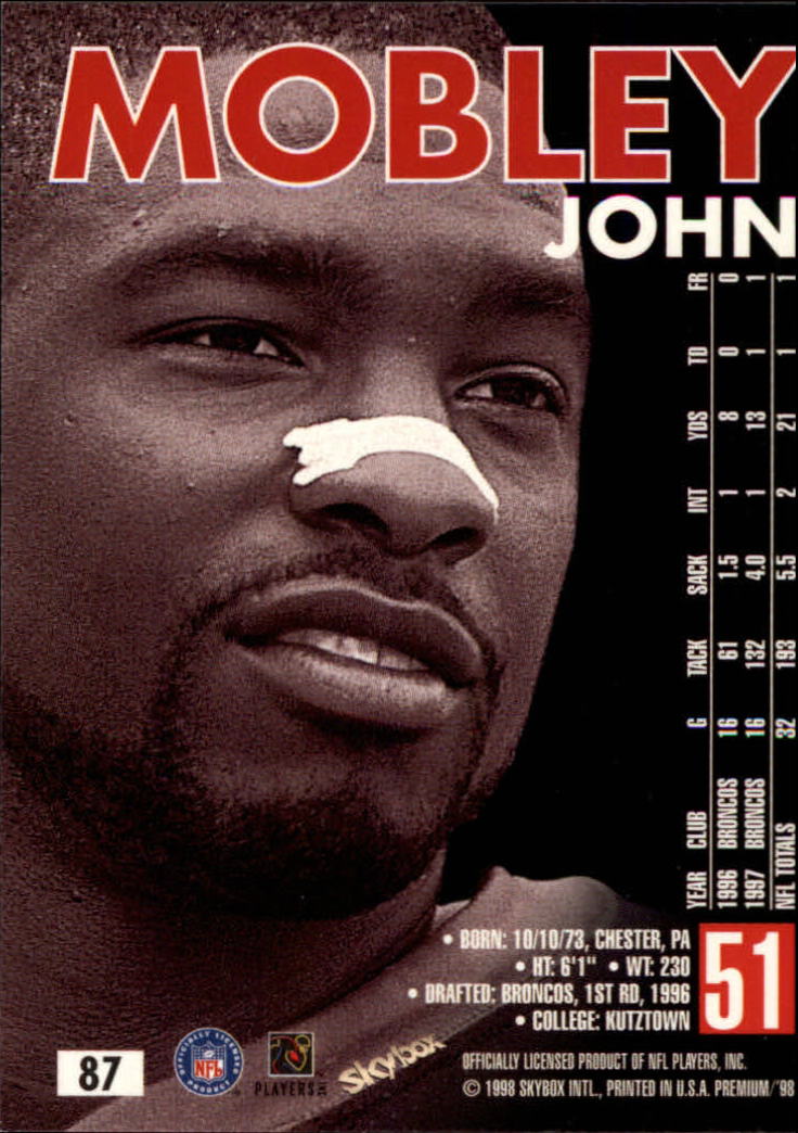 1998 SkyBox Premium Football Card Pick - Picture 173 of 426