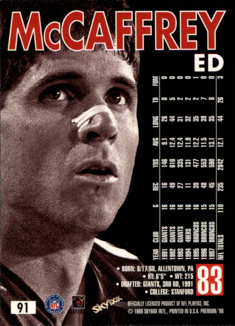 1998 SkyBox Premium Football Card Pick - Picture 181 of 426