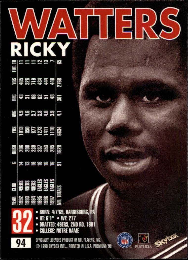 1998 SkyBox Premium Football Card Pick - Picture 187 of 426