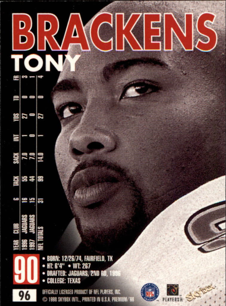 1998 SkyBox Premium Football Card Pick - Picture 191 of 426