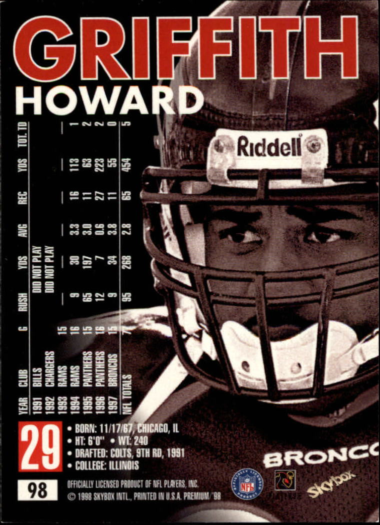 1998 SkyBox Premium Football Card Pick - Picture 195 of 426