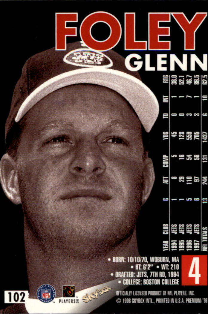 1998 SkyBox Premium Football Card Pick - Picture 203 of 426