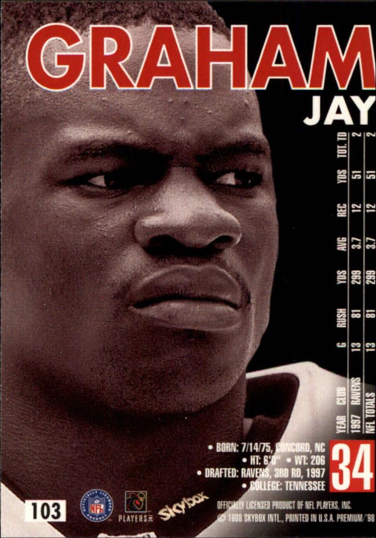 1998 SkyBox Premium Football Card Pick - Picture 205 of 426