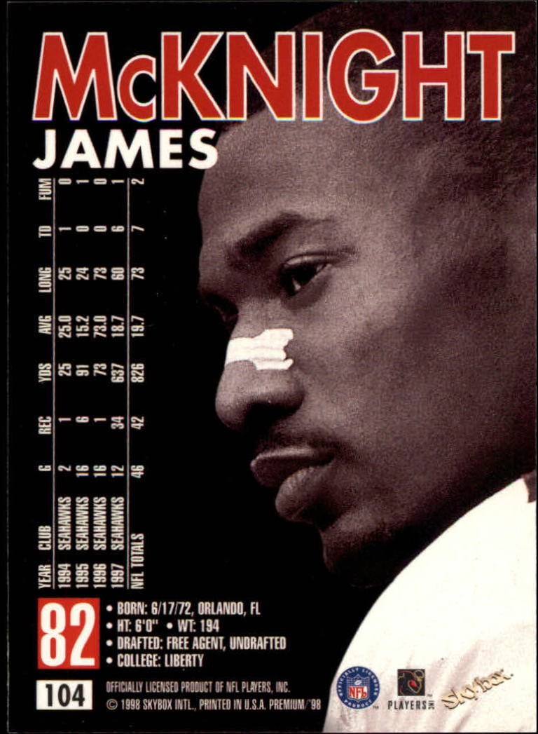 1998 SkyBox Premium Football Card Pick - Picture 207 of 426