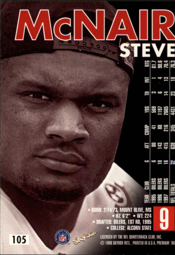 1998 SkyBox Premium Football Card Pick - Picture 209 of 426