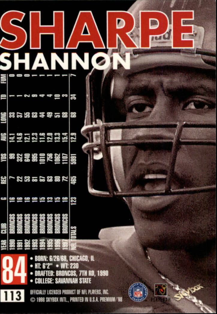 1998 SkyBox Premium Football Card Pick - Picture 225 of 426