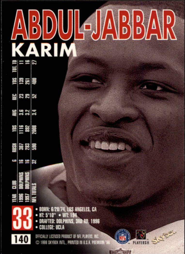 1998 SkyBox Premium Football Card Pick - Picture 279 of 426