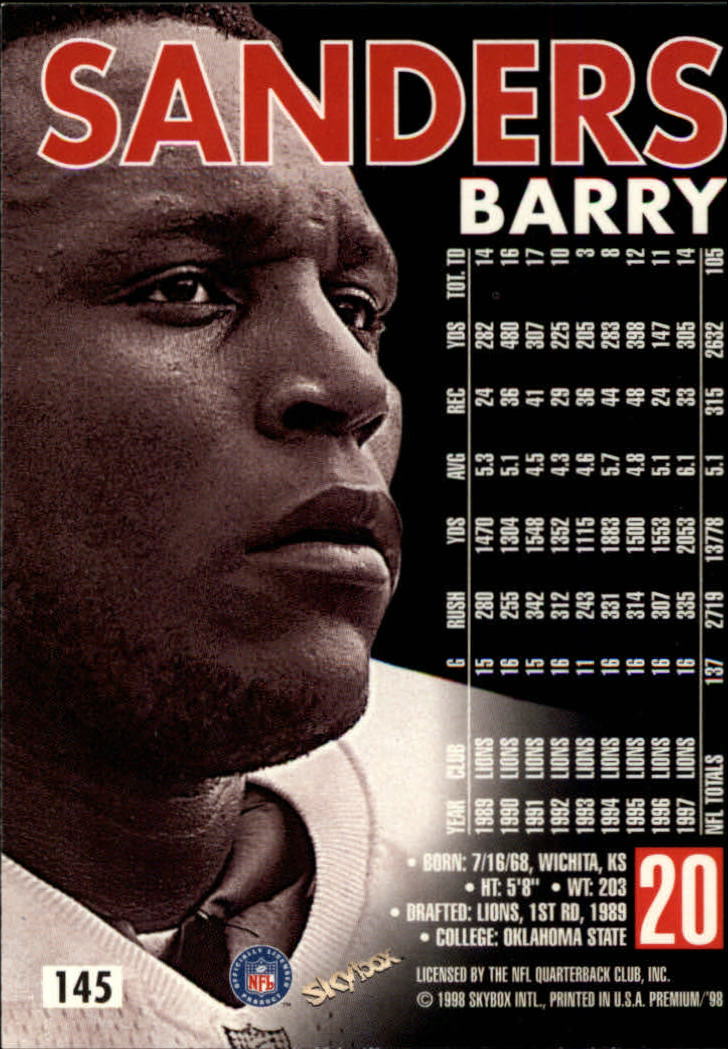 1998 SkyBox Premium Football Card Pick - Picture 289 of 426