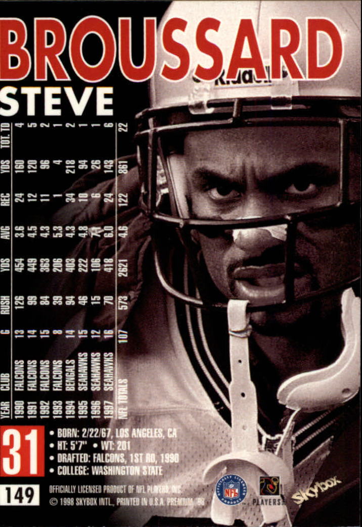 1998 SkyBox Premium Football Card Pick - Picture 297 of 426