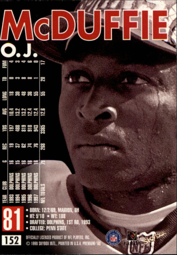 1998 SkyBox Premium Football Card Pick - Picture 303 of 426