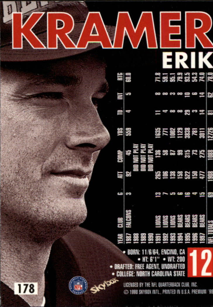 1998 SkyBox Premium Football Card Pick - Picture 355 of 426