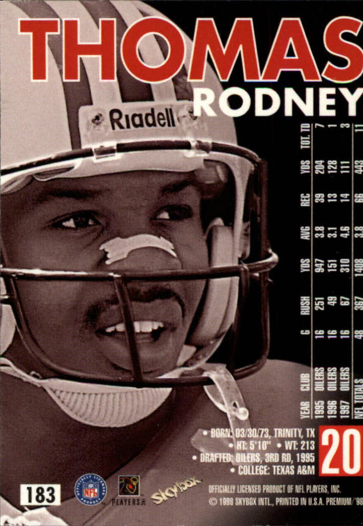 1998 SkyBox Premium Football Card Pick - Picture 365 of 426