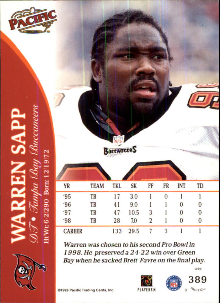 1999 Pacific Football Card Pick