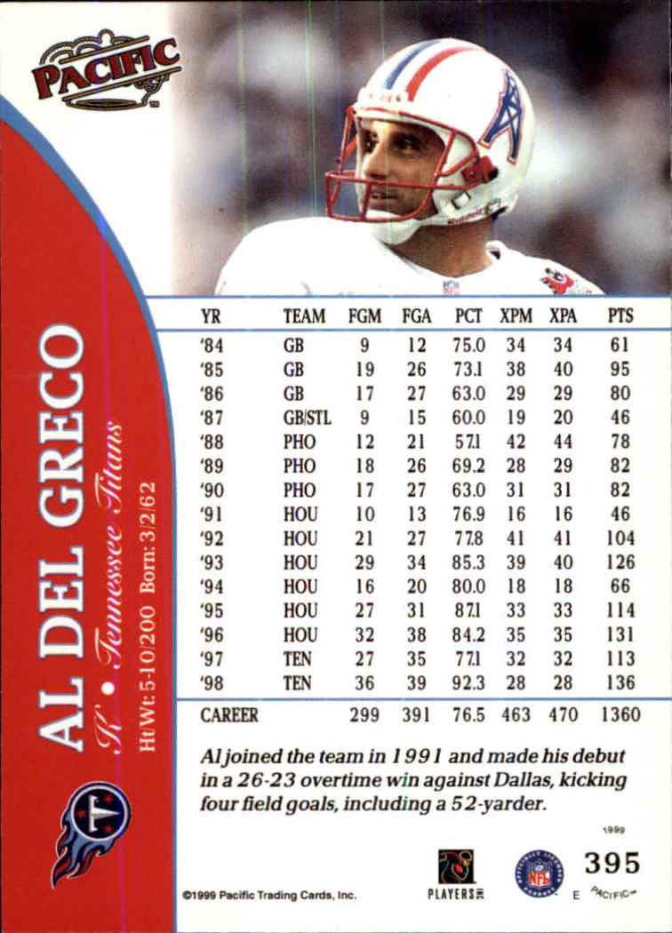 1999 Pacific Football Card Pick