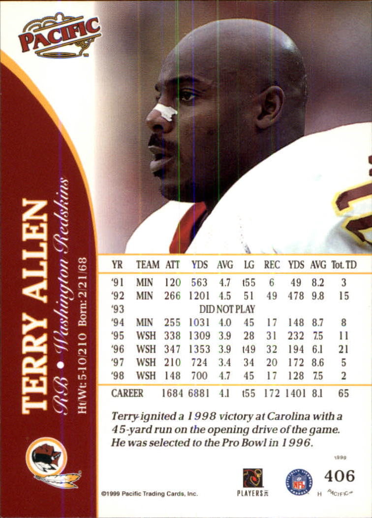 1999 Pacific Football Card Pick