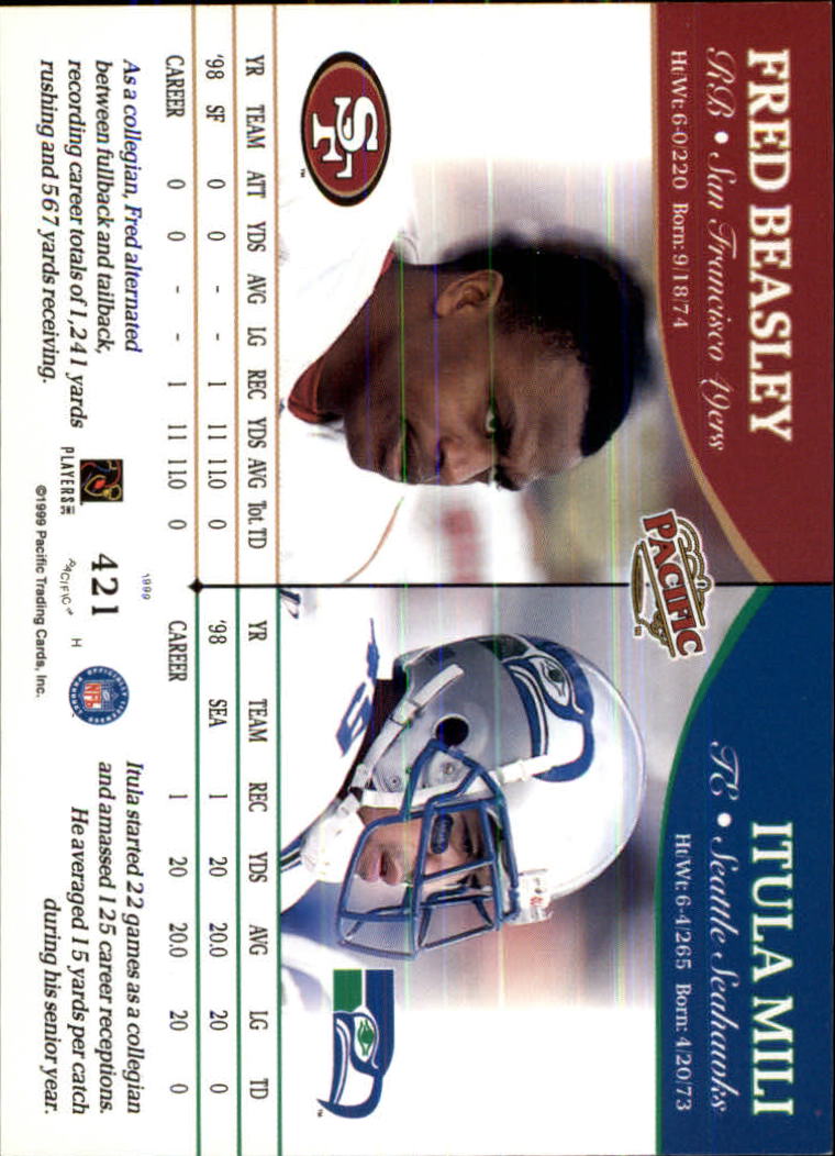 1999 Pacific Football Card Pick