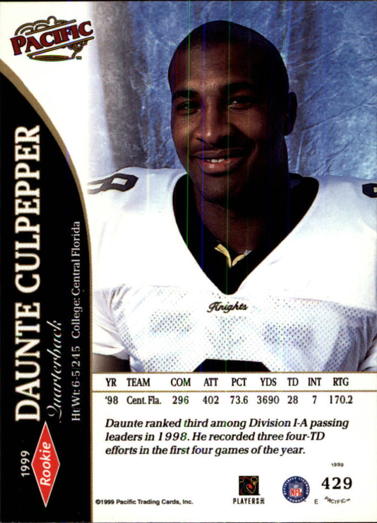 1999 Pacific Football Card Pick