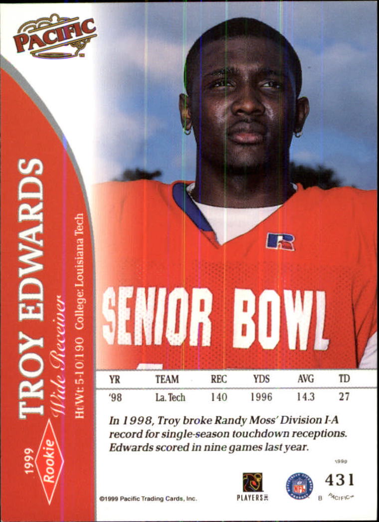 1999 Pacific Football Card Pick