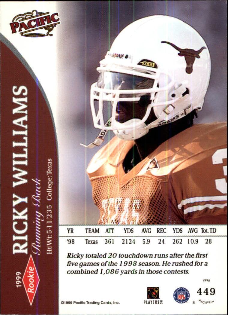 1999 Pacific Football Card Pick