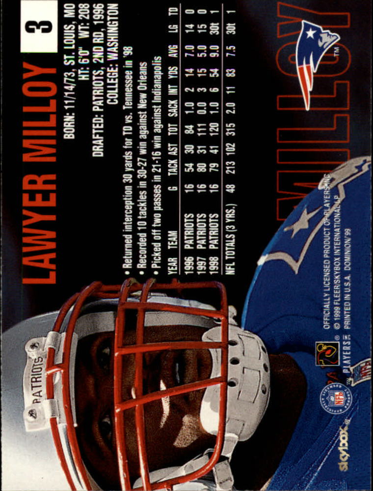 1999 SkyBox Dominion Football Card Pick