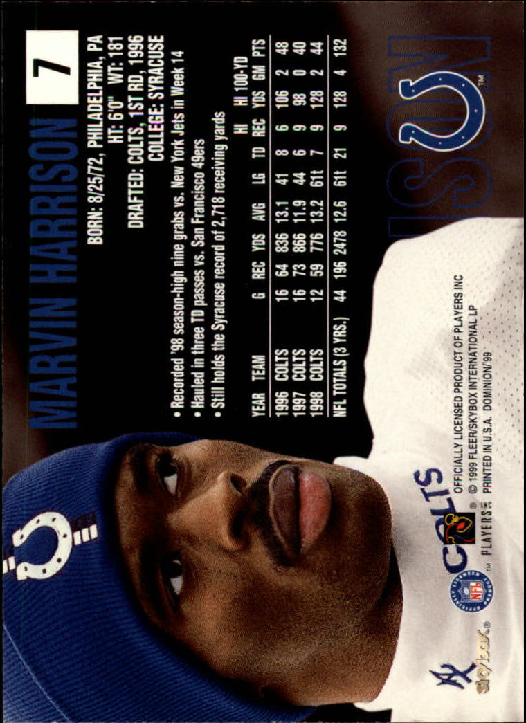 1999 SkyBox Dominion Football Card Pick