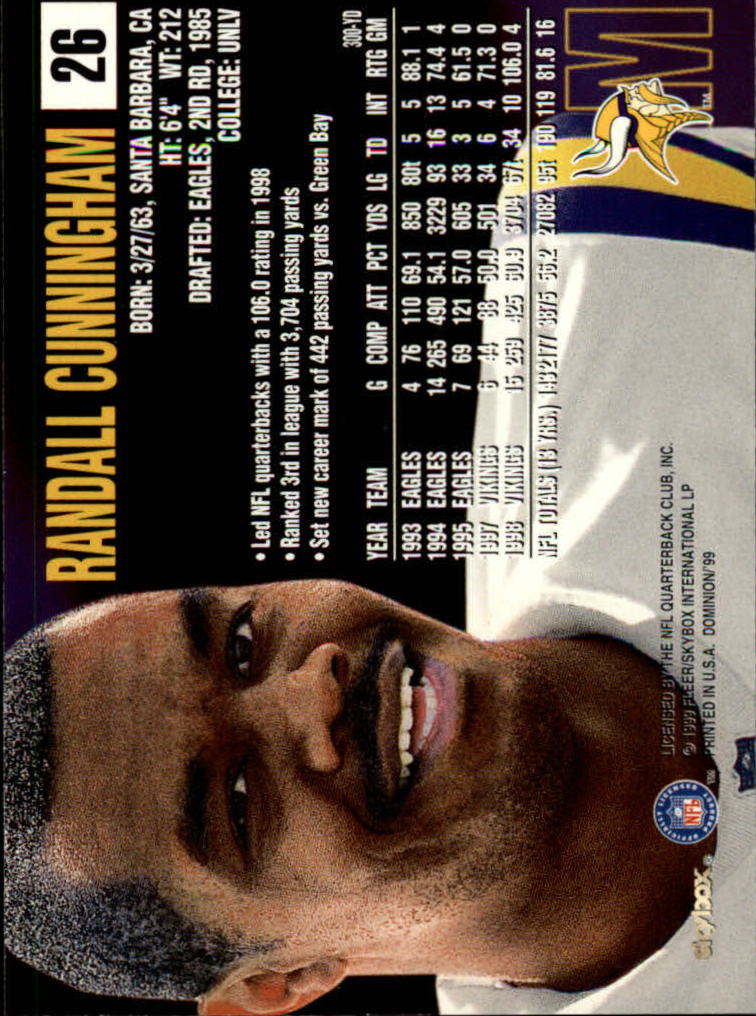 1999 SkyBox Dominion Football Card Pick