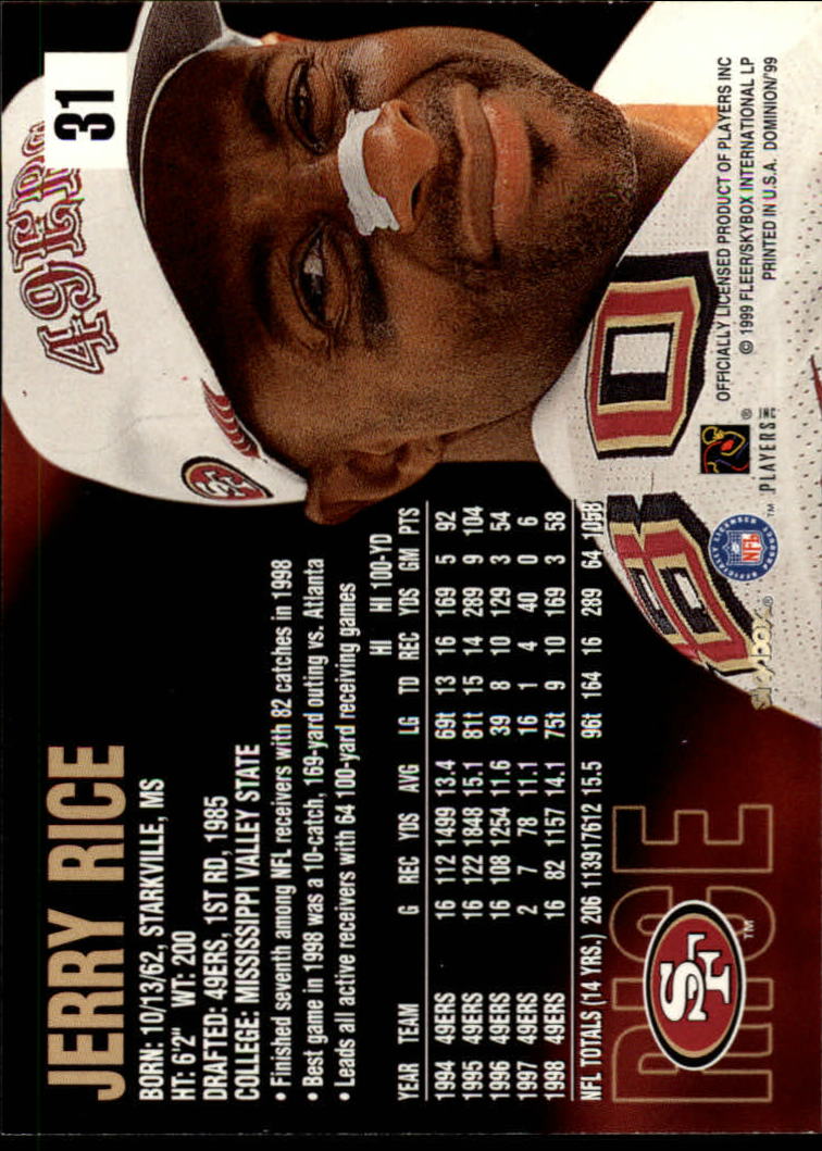 1999 SkyBox Dominion Football Card Pick