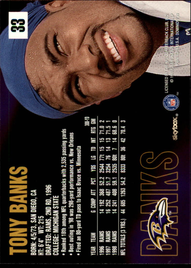 1999 SkyBox Dominion Football Card Pick