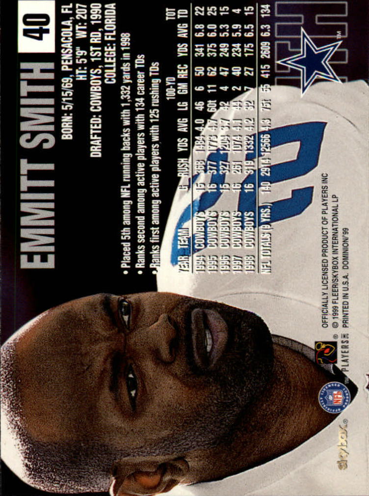 1999 SkyBox Dominion Football Card Pick